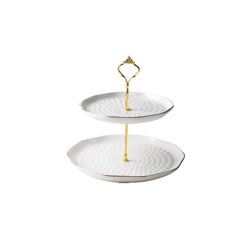 Nordic Light Luxury Ceramic Tiered Serving Platter