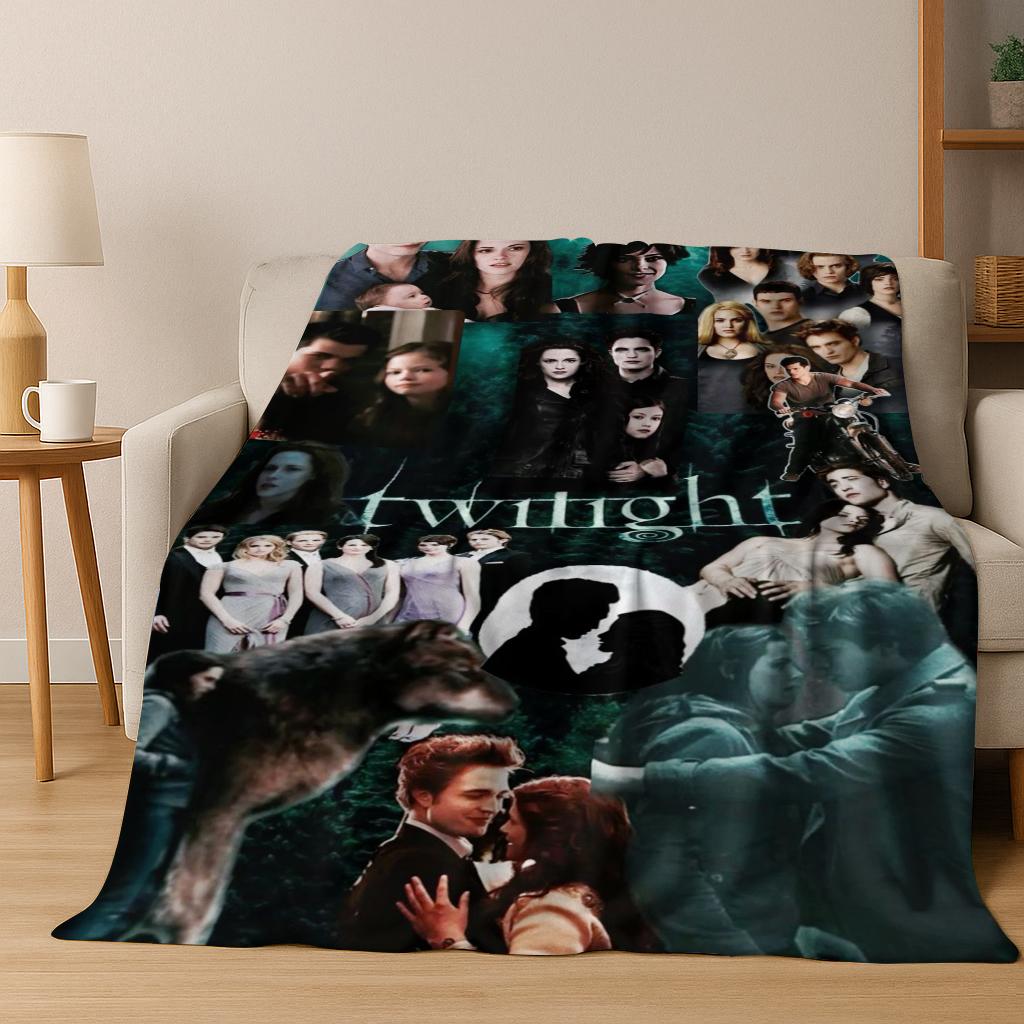2026 New Twilight Isabella Edward Art Flannel Blanket,Cozy Soft Throw Blanket for Home Bedroom Bed Sofa Picnic Cover Gift Kids