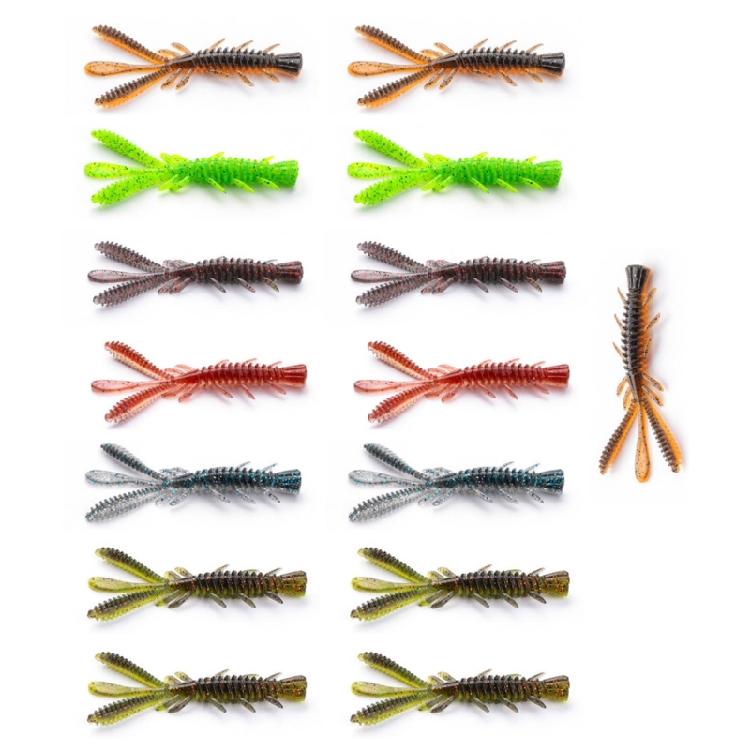 

15PCS Soft Fishing Crawfish Lure Lobsters Baits Floating Shrimp Lobsters Baits Crayfishs Lure Swimbait Enduring 5cm