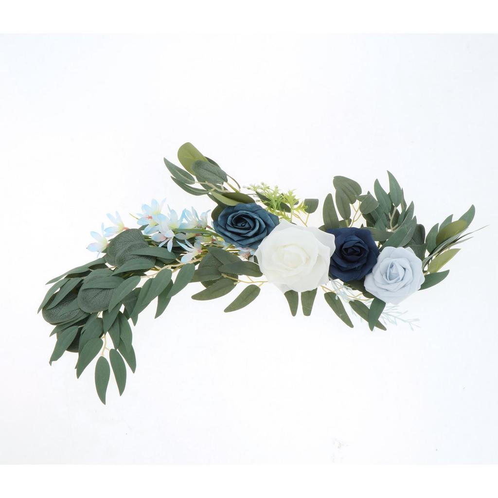 2 Pieces Silk Wedding Arch Flowers, Arch Flowers Display Fake Plant Artificial Floral for Backdrop Sign Holiday Window Decor
