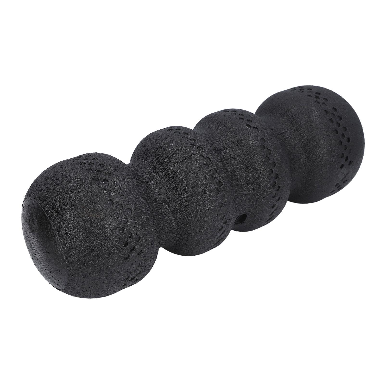

Foam Roller 18 Inch Black EPP Hardness 75 Grooved Design Muscle Massage Roller for Exercise