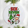 Weißer runder Acryl-Weihnachtsanänger, einseitiges Design