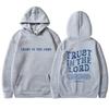 Large Size Casual Hooded Sweatshirt Solid Color Letter Printed Long Sleeve Plush Sweatshirt