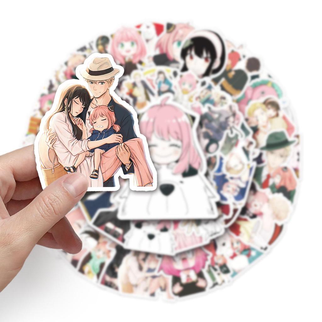 50 Sheets of SPY X FAMILY Anime Graffiti Stickers for Phone Cases & Suitcases