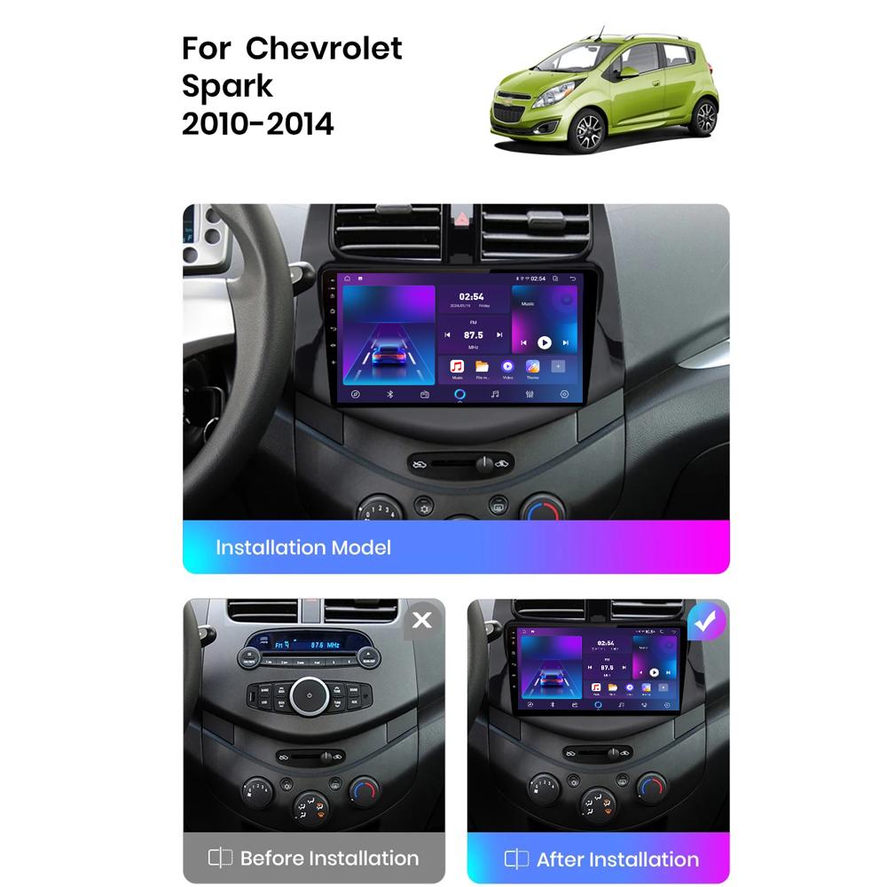 Android Car-Play Car Radio For Chevrolet Spark 2010-2015 Multimedia Player Head Unit Stereo GPS Navigation BT WIFI,2+64GB