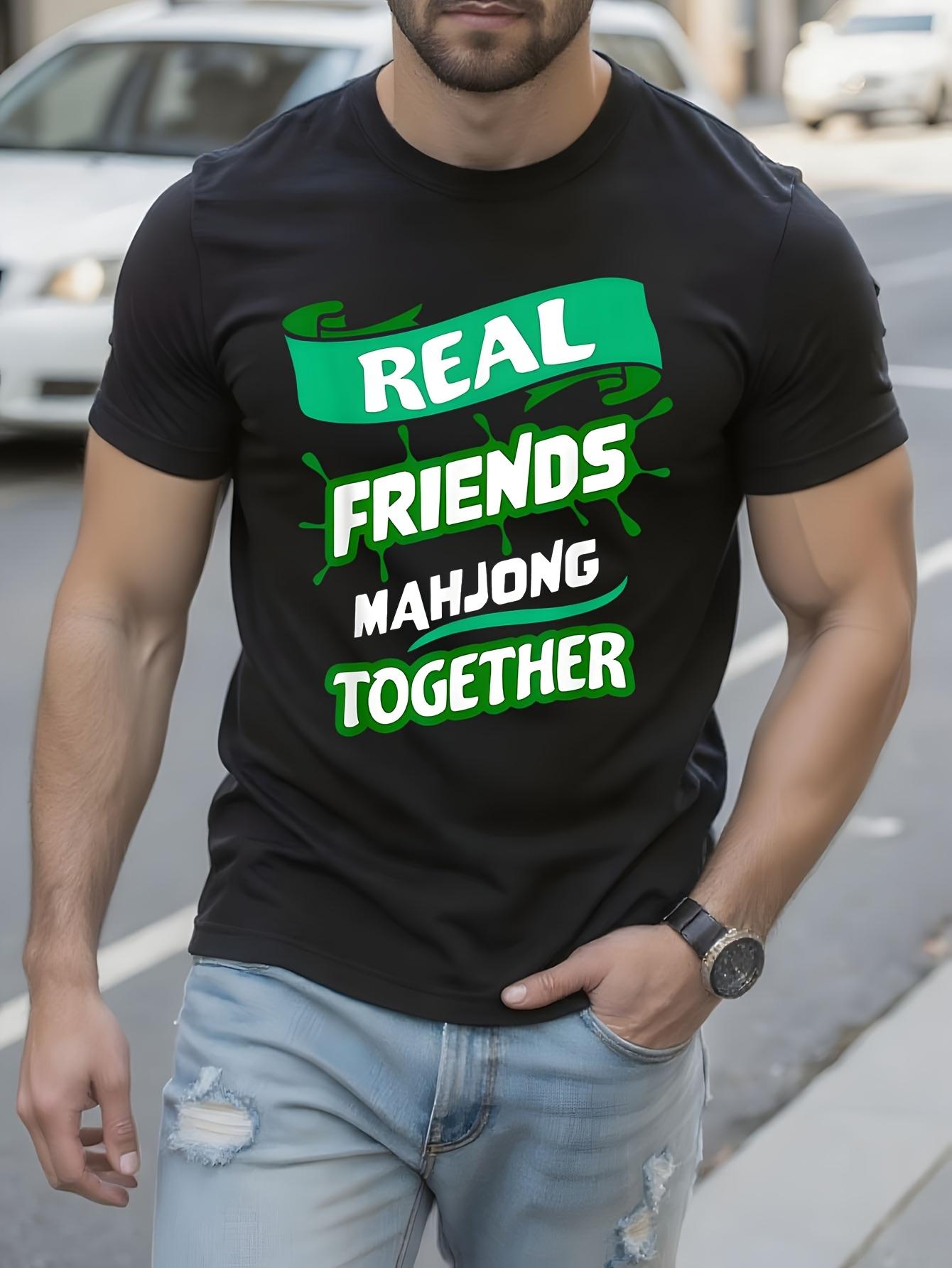 Funny Tshirt Funny Mahjong Tshirt - Real Friends Mahjong ... XXL