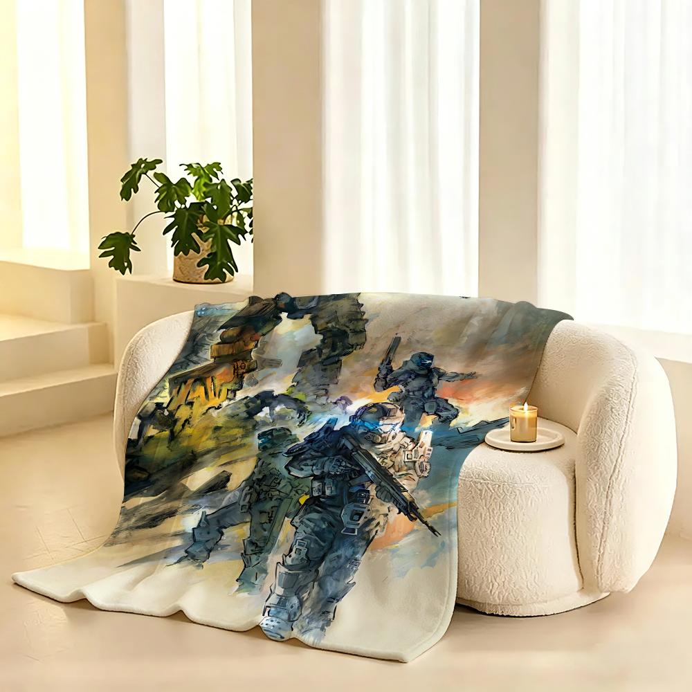 Titanfall Game Throw 240g flannel blanket, suitable for sofas, beds, offices, exquisite gift blankets