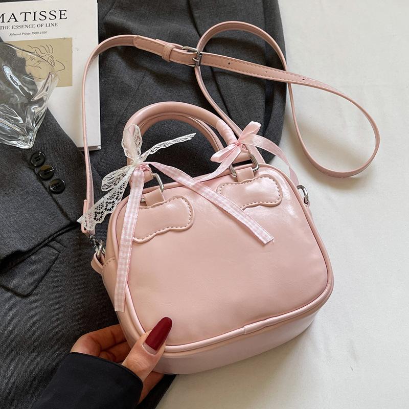 Super Fire Small Bag Women's Spring and Summer 2025 New Casual Messenger Bag Bow Versatile Women's Portable Bowling Bag