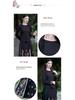 2024 Autumn Ethnic Women's Slimming Embroidered Round Neck Long Sleeve T-shirt