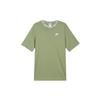 T Shirts Men's Oil Green Crew Neck Moderate Straight Fit FB7310-386