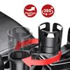 Cupholder™ Car Cup and Bottle Holder with Phone and Tablet Holder, 360° Adjustable and Stable, Mounts in the Car Cup Holder - Black