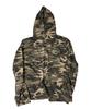 Camouflage 8 Henley Neck Hoodie ((Beige))