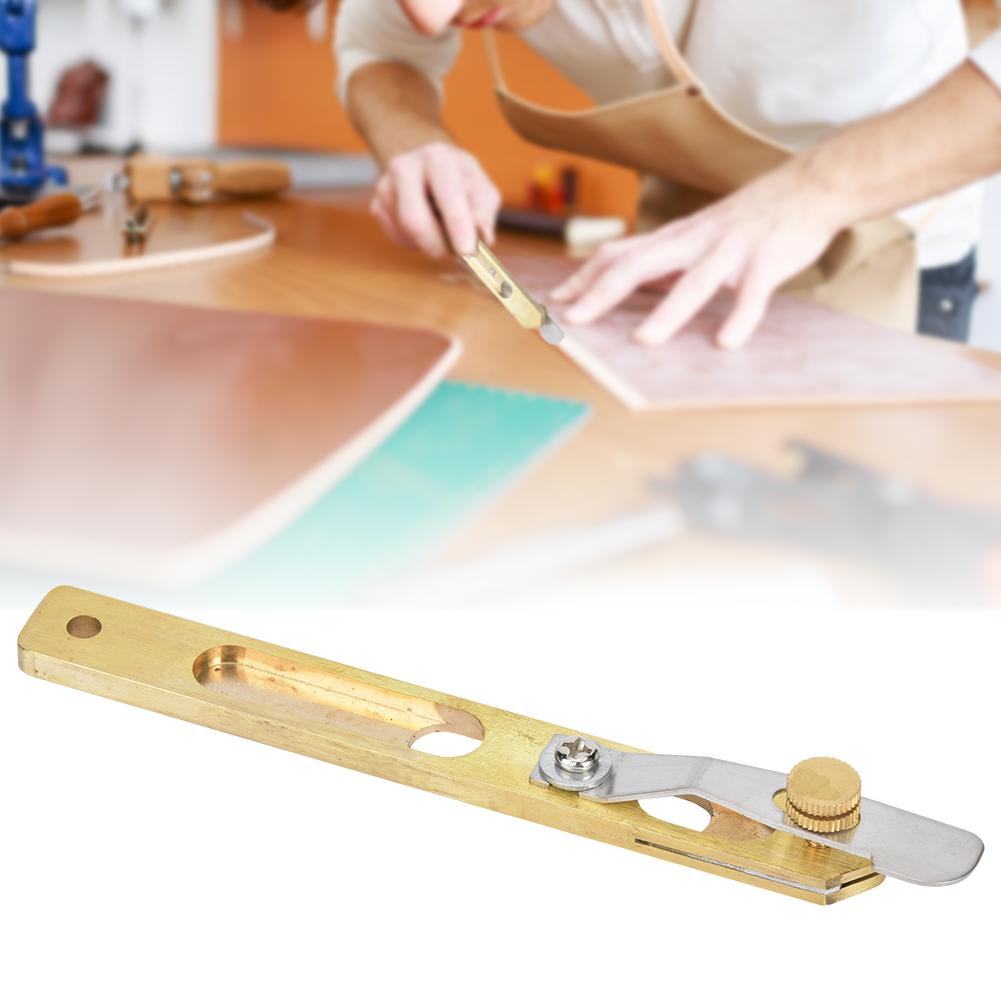Couteau à parer le cuir multifonction en laiton Outil d'artisanat DIY