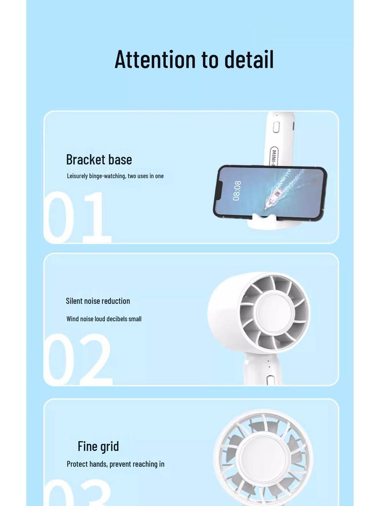 Tragbarer Mini-USB-Leiser Tischventilator für den persönlichen Gebrauch