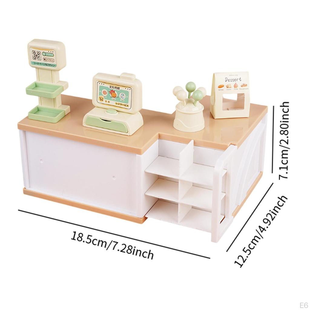 Dollhouse Miniature Cash Register Doll House Furniture Role Play Mini Fun 1:12 Scale for Baby Kids