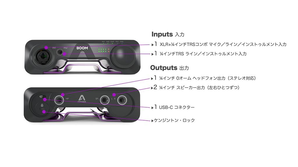 Apogee USB Audio Interface 2 In 3 Out 0 Ohm Compatible with Mac Windows Equipped with Hardware DSP Compatible with USB Perfect for Dynamic Microphone