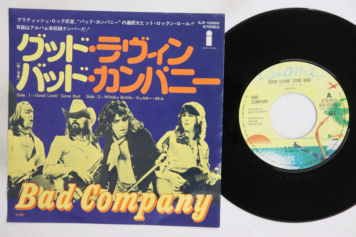 

7inch Record BAD COMPANY Good Lovin Gone Bad Whisky Bottl ILR10680 ISLAND 1975 Japan Rock Used