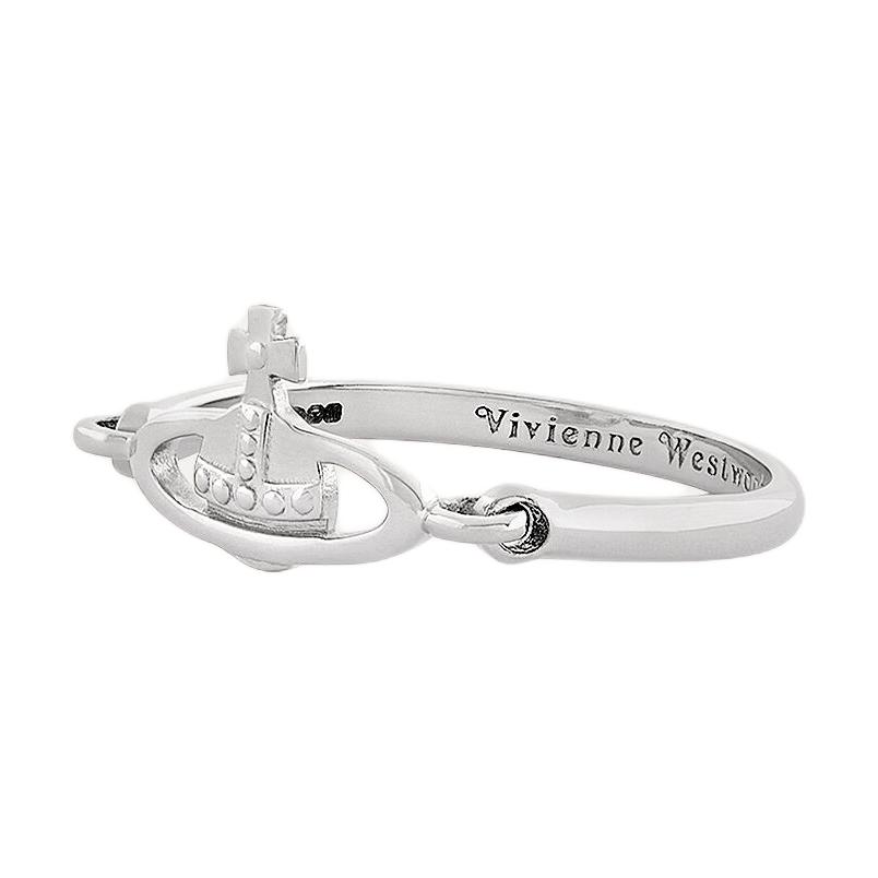 Vivienne Westwood Vendome 3D Reversible Saturn 925 Silver Ring Unisex ring 6404001101P019P019 Box,L