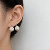 S925 Sterling Silver Australian White Pearl Stud Earrings - Fashionable and Elegant, Simple Design