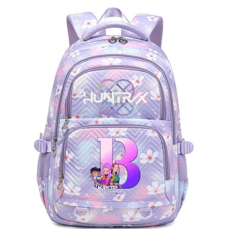 K-Pop Anime Style Unisex Large Capacity Backpack 20-35L Nylon School Bag With Arc Shoulder Straps Daily Use