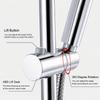 360 Degree Rotation Shower Head Holder Polished Chrome Handheld Shower Bracket  Round Shower Rod