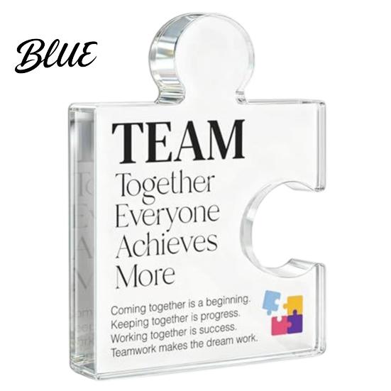 Meaningful Colleague Farewell Gifts Acrylic Puzzle Shape Ornaments for Team Appreciation and Employee Recognition Transparent High Transparency