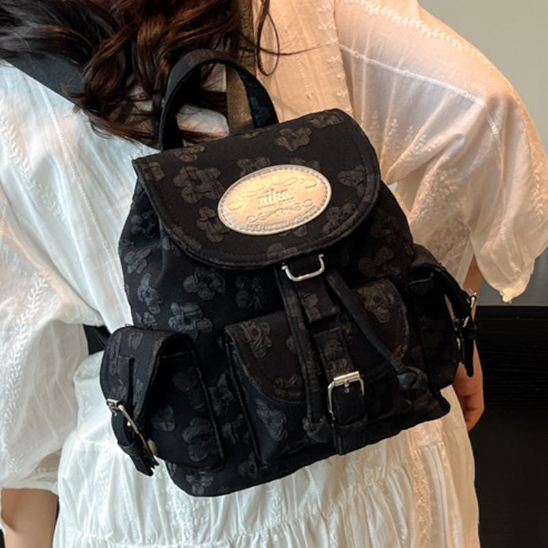 Schoolbag Korean version backpack bag women's 1011 summer new fashion college style backpack foreign style large capacity leisure travel bag