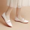 Soft leather Doudou shoes women's autumn 2025 new soft-soled comfortable and not tired mother shoes shallow mouth flat-soled single shoes