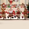 Décoration de noël, 4 pièces, père noël, Elk, ours, bonhomme de neige, poupée, petites pièces suspendues, accessoires d'arbre de noël, ensemble de cadeaux suspendus