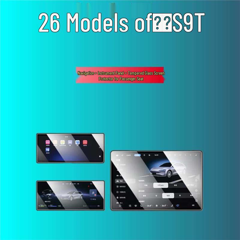 Tempered Glass Screen Protector & Car Navigation Sticker for Enjoy S9T
