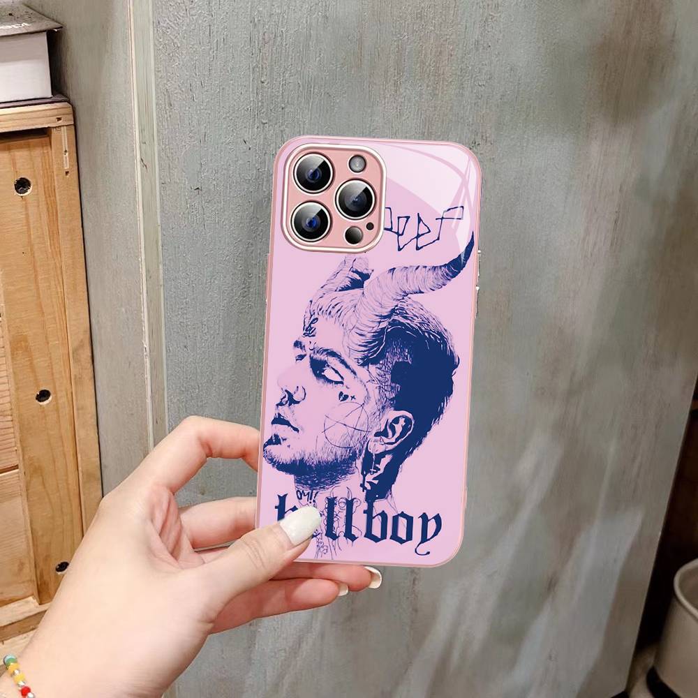 Singer Rapper L-Lil Peep Tempered Glass For Iphone 14 13 12 11 Pro Mini XS MAX 14Plus X XS XR Cover