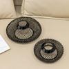 Artistic Iron Flower Net Retractable Lampshade for Home and Courtyard