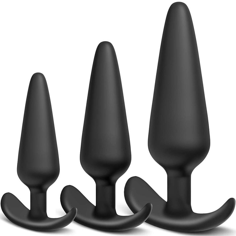 Adult Products - Rear Anal Plug Silicone Elf Anal Plug Three Piece Set for Women