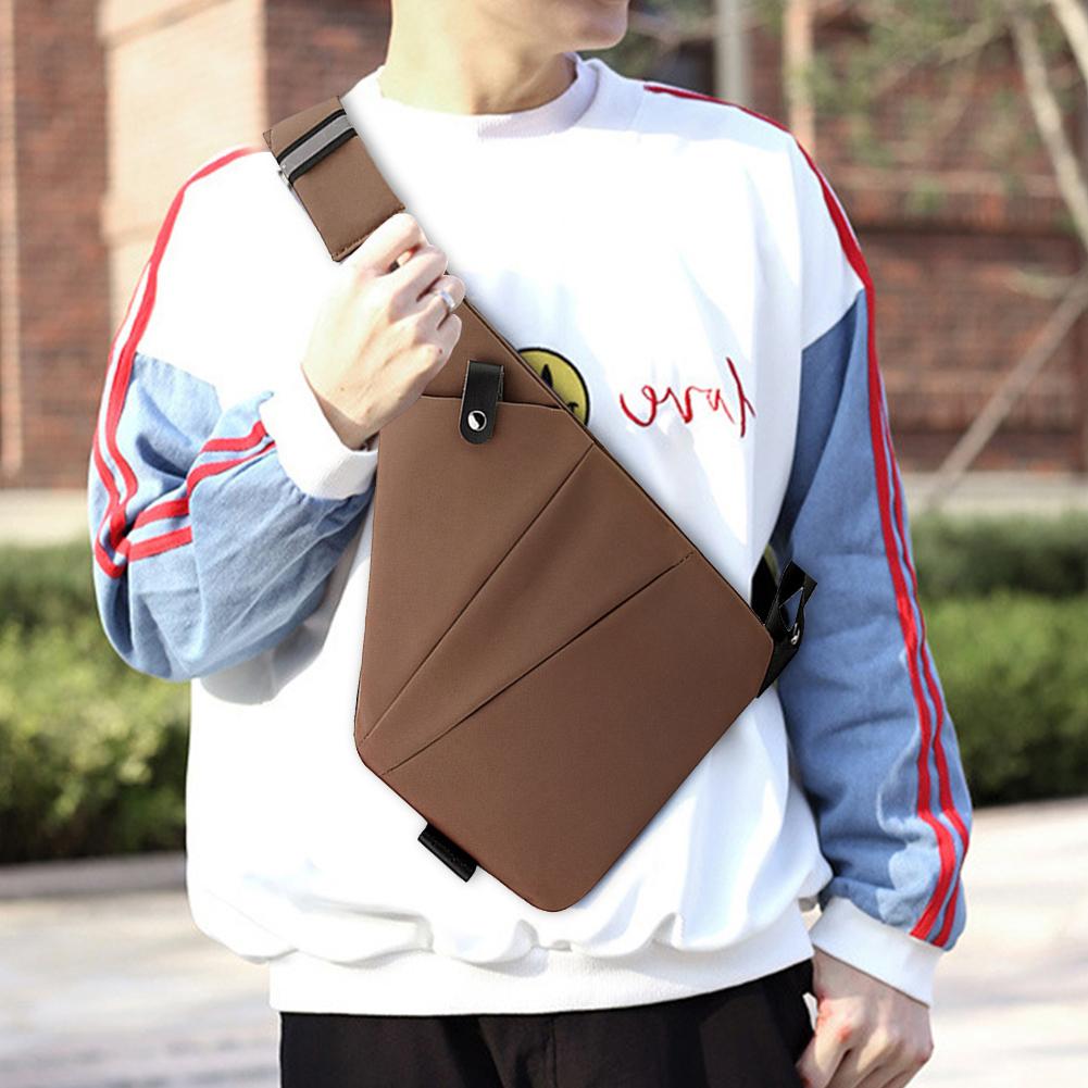 Mens Fashion Chest Bag Multifunctional Fanny Pack Large Capacity Simple Sling Bag Anti Theft Bag Ergonomic Waist Pack