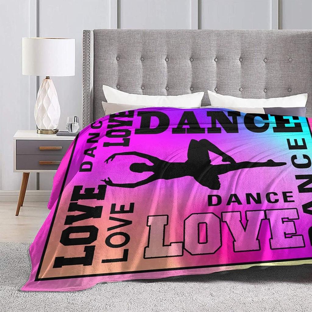 Love Gymnastics Fleece Throw Home Decor Soft Cozy Blanket Bed Couch Sofa for Girls Boys Teens Blanket 50"X40"
