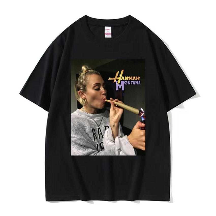 New Hannah Montana Logo T Shirt Men Women Summer Casual Short Sleeve Tee Shirt Unisex Fashion Aesthetic Trend Tshirt Streetwear