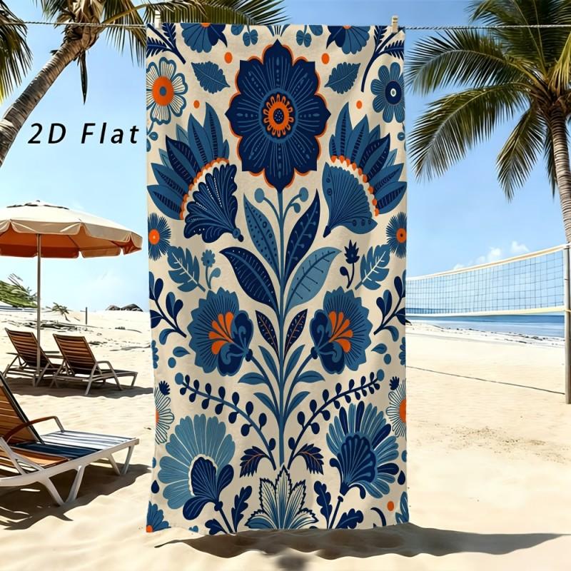 Hello Summer Colorful Flip Flop Pattern Beach Towel Quick Dry Microfiber Large Towel For Swimming Pool Beach Bath Outdoor