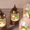 Retro Lantern-Style LED Snowfall Christmas Music Box Crystal Ball Ornament Night Light
