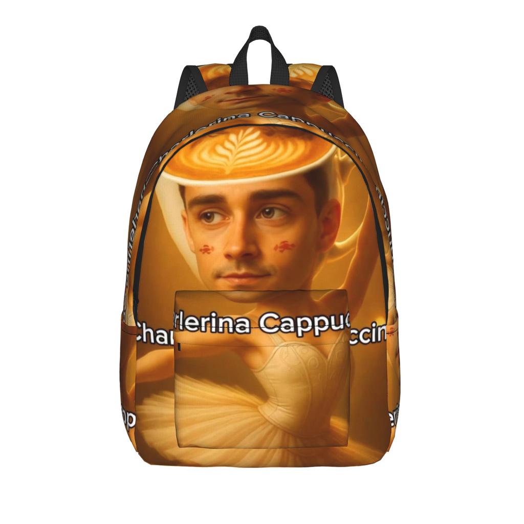 C-Charles Leclerc Backpack for Men Women Cool High School Business Daypack Laptop Canvas Bags Outdoor