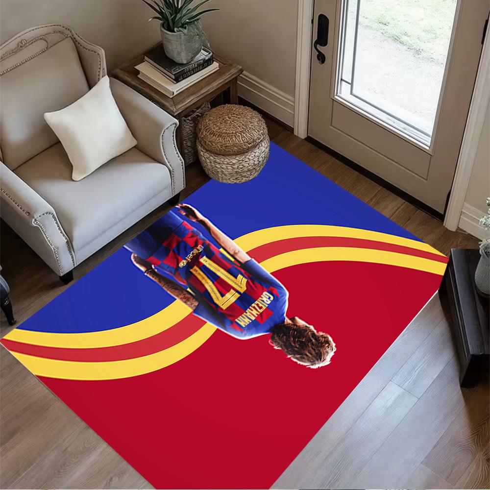 Atletico Madrid Player Floor Rug Office Rug Design for Kitchen Foyer Dining Room Dormitory Anti-slip Rug Decorate Offices Gift for Festivals