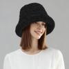 Women's Winter Faux Shearling Bucket Hat, Thickened Windproof Fluffy Fisherman Cap, Warm Cozy Outdoor Hat for Fall Winter