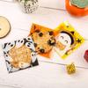 100Pcs Plastic Trick or Treat Bags Clear Candy Cookie Bags Practical Halloween Candy Bags  for Home
