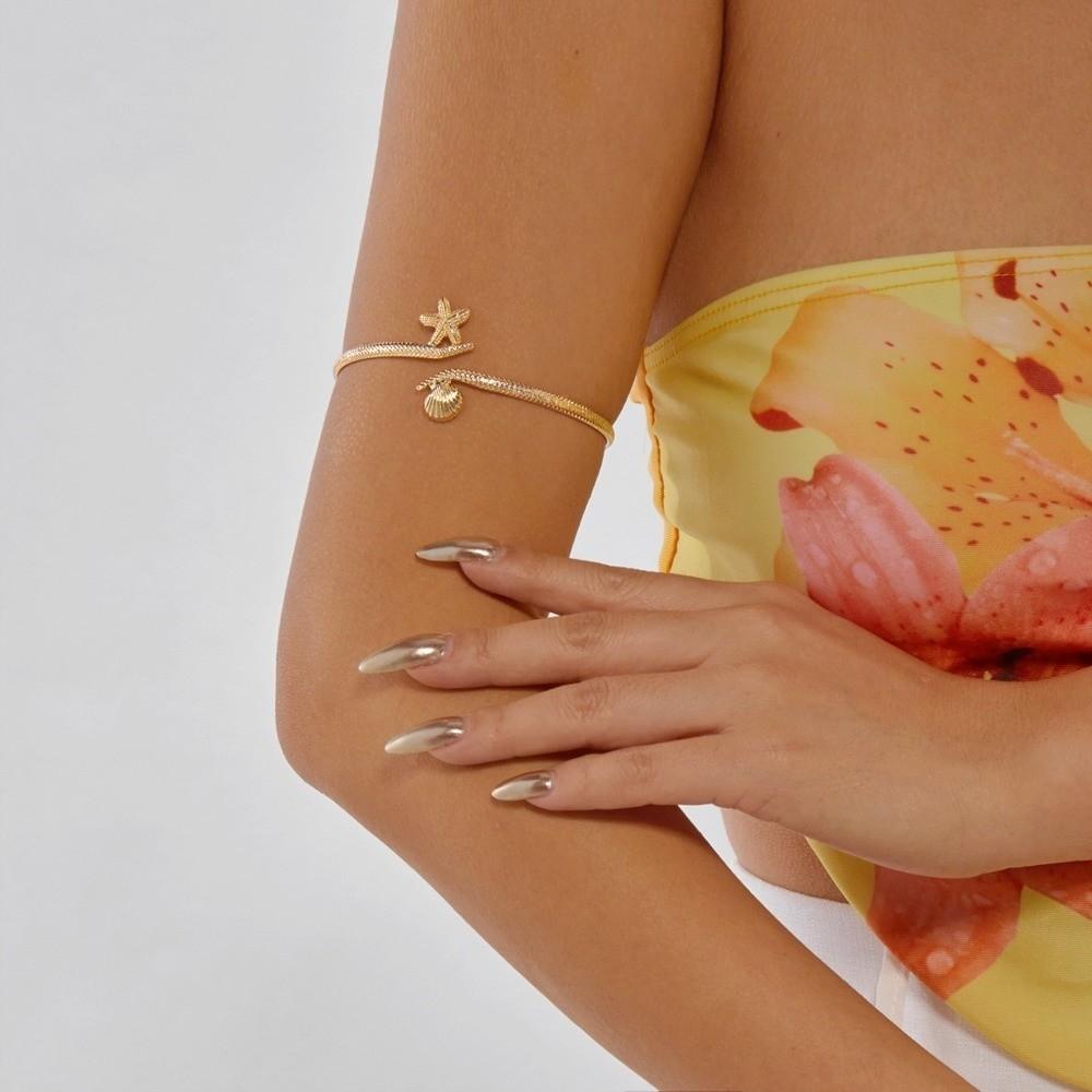 Starfish Open Bangle Shell Upper Arm Bracelet New Cuff Bracelets Summer