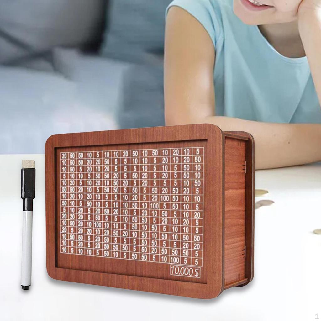 Retro Money Box Saver with Counter Crafts Storage Case Counting Target Piggy Bank for