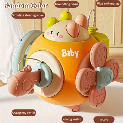 1 Piece Cute ABS Material Busy Cube Toy for Infants and Toddlers, Colorful Sensory Cube Early Education Toy, Random Colors