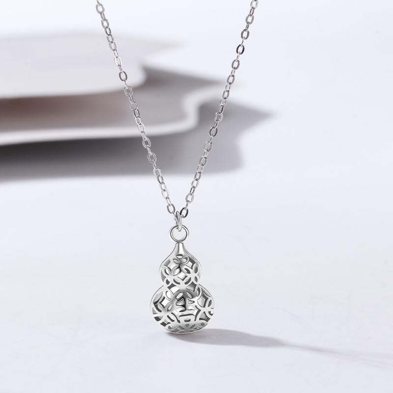 Fulu Pearl Gourd Necklace Women's Fashion Retro Niche Light Luxury Temperament Senior Pendant Gift Women