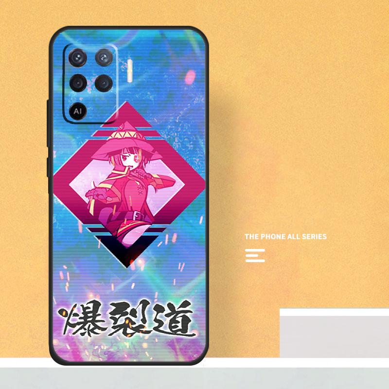 Vaporwave Glitch Anime Case For Oppo A40 A60 A80 A78 A98 A58 A38 A18 A54 A74 A94 A96 A76 A16 A15 A17 A57 A5 A6 Pro