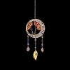 Handcrafted Agate Dreamcatcher Pendant With Rainbow Crystals For Girls Room Decor