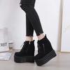 Fashion 14CM Super High Heel Short Boots Wedges Waterproof Platform Boots Fashion Within Increased Womens Boots