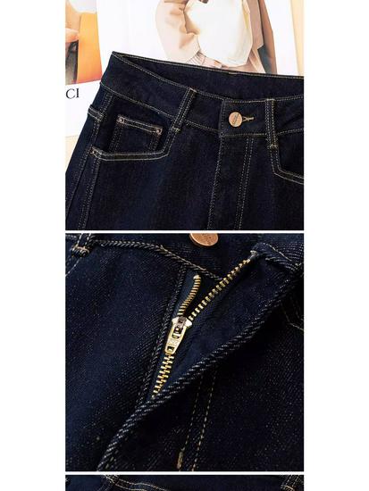 Women's Retro Light Denim Straight-Leg Pants for Spring & Autumn 2026 - Pear-Shaped Fit